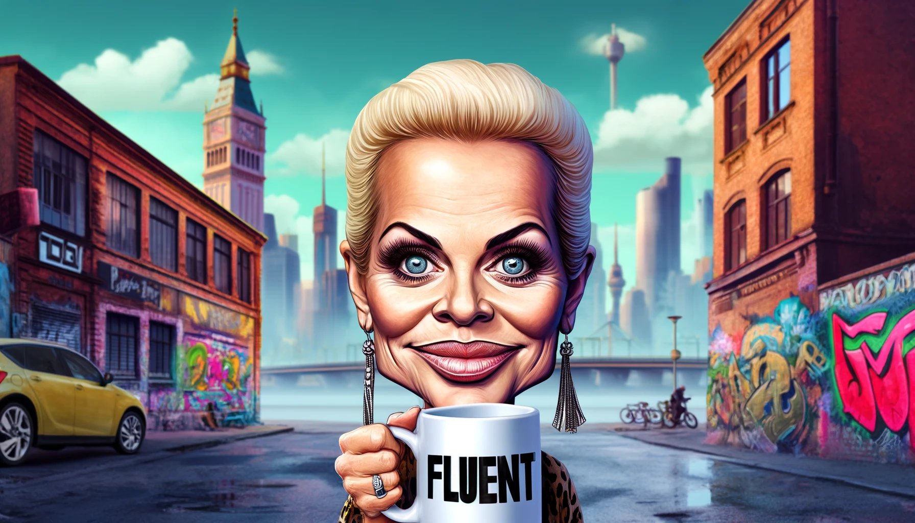 People wearing a custom Graphic Mugs product collection from FLUENT.