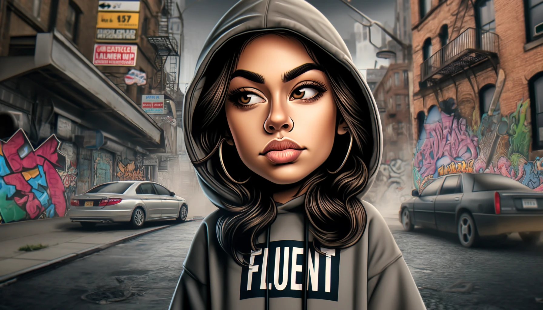 People wearing a custom Women's Hoodies product collection from FLUENT.