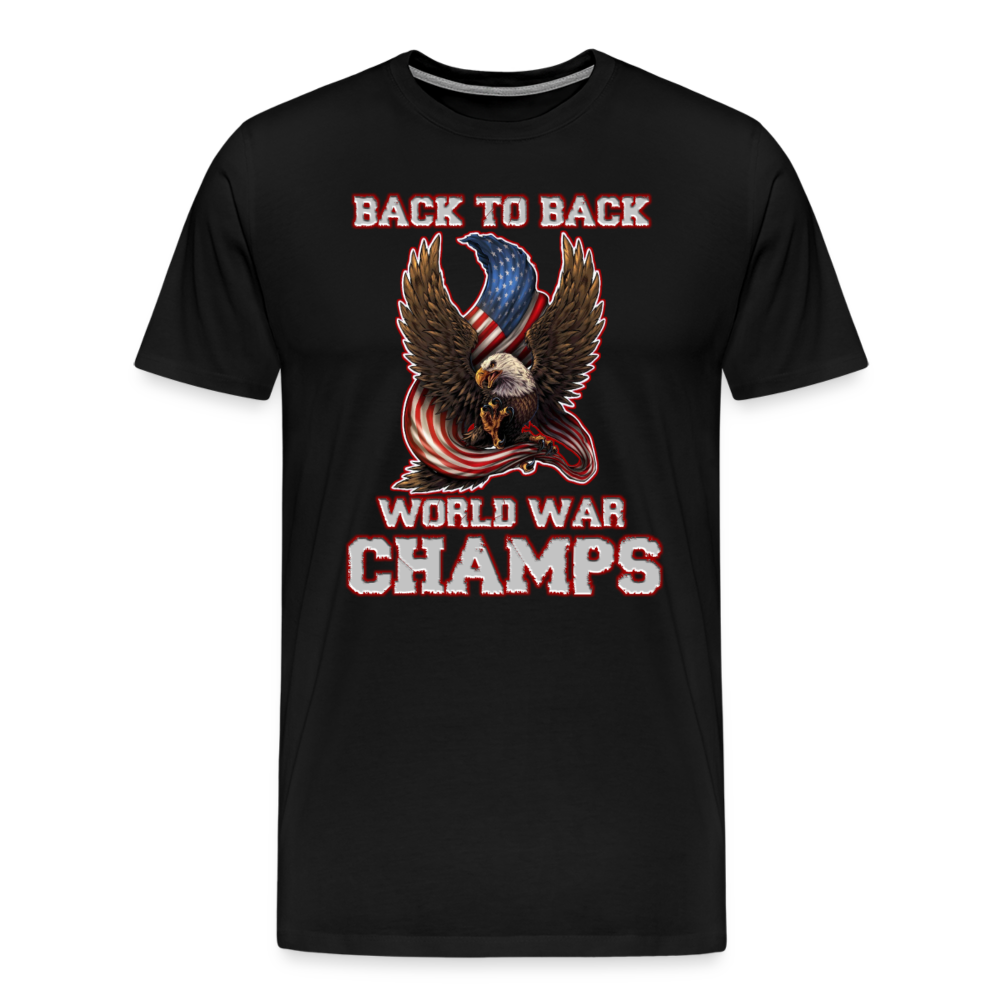 Back To Back World War Champs Shirt | Premium Mens Graphic Tee - black