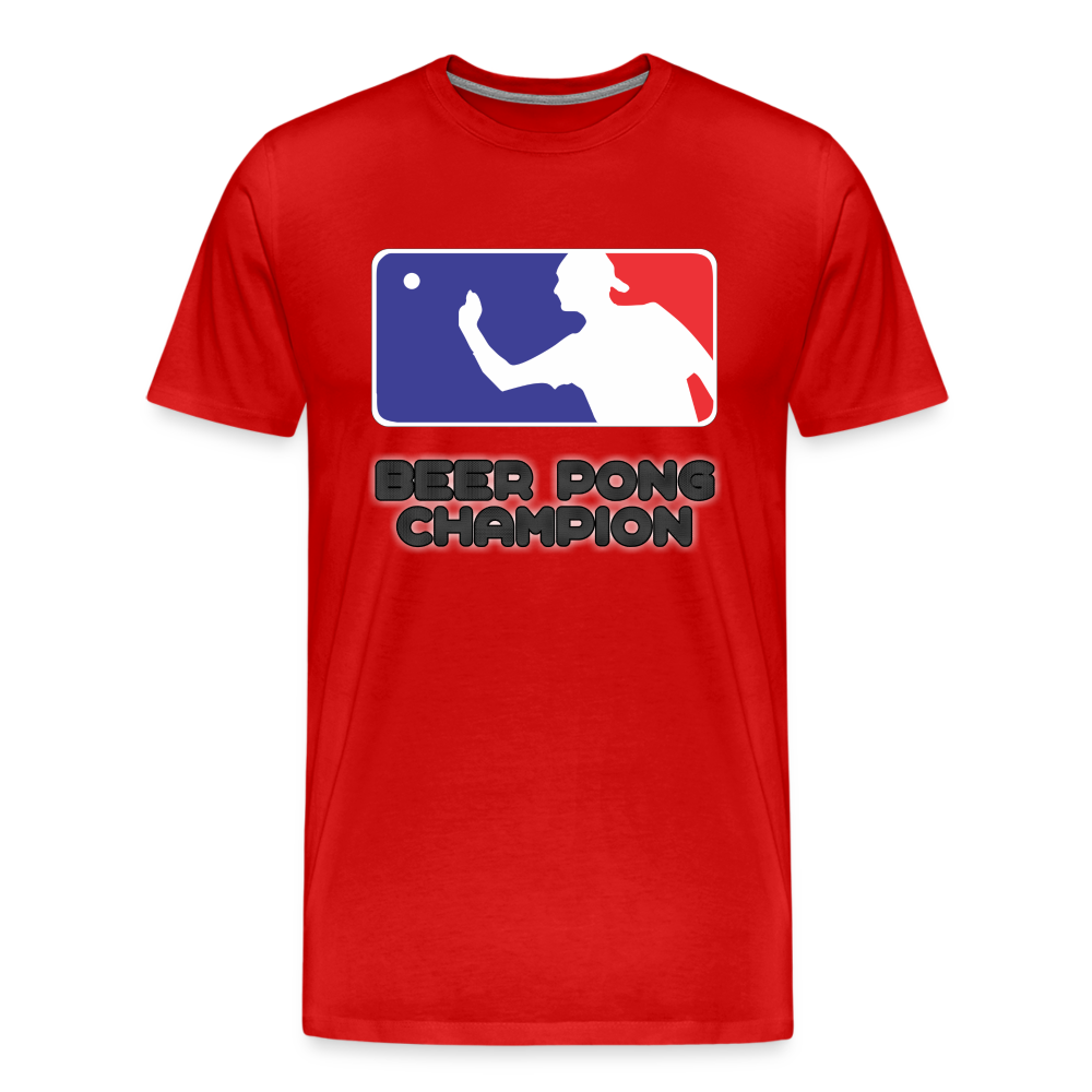 Beer Pong Champion Shirt | Premium Mens Graphic Tee - red