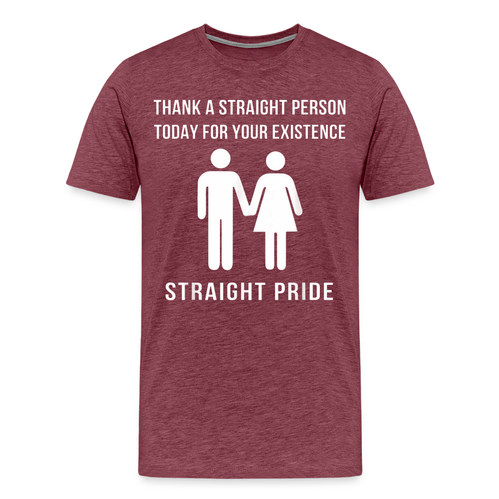 Straight Pride - heather burgundy