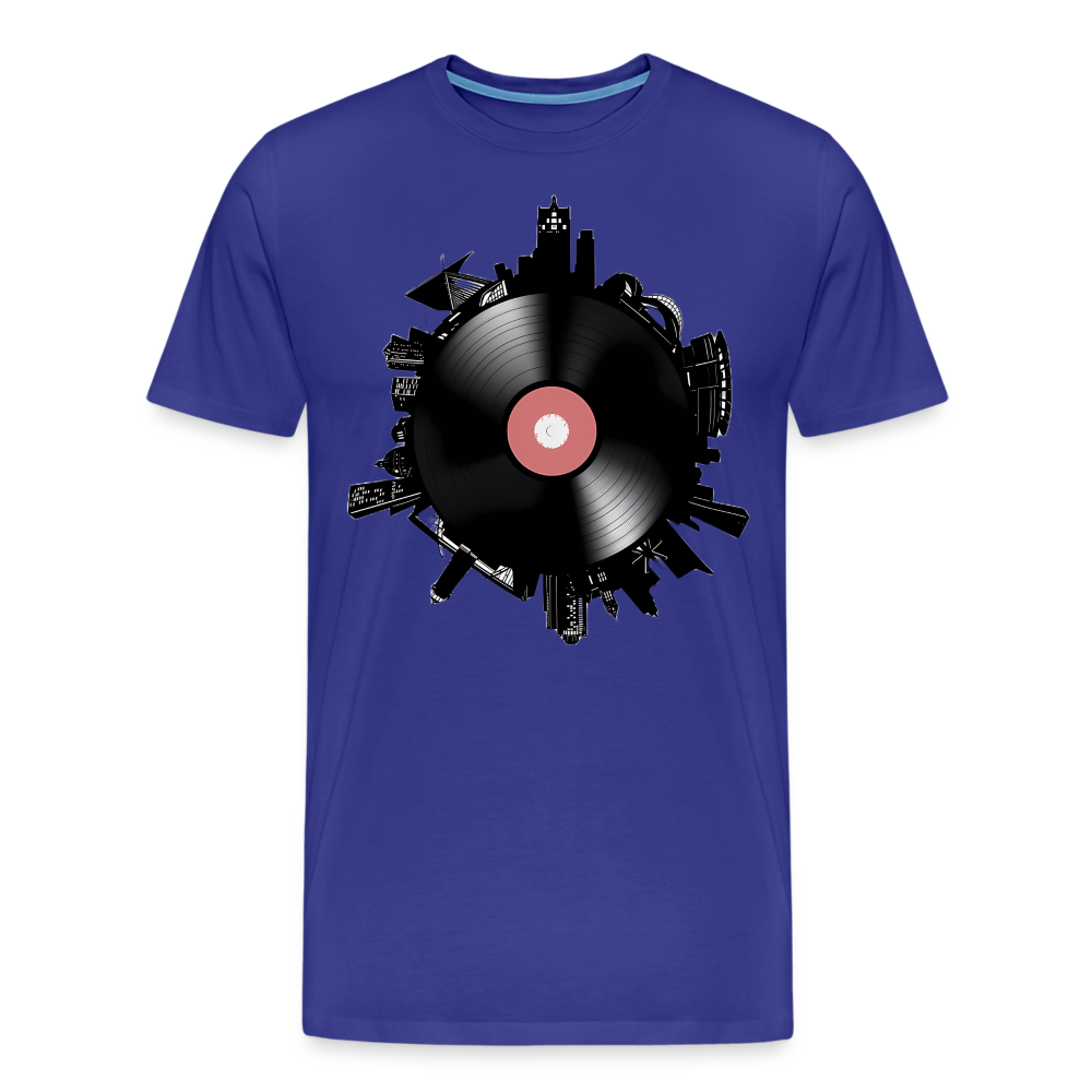 Record City Shirt | Premium Mens Graphic Tee - royal blue