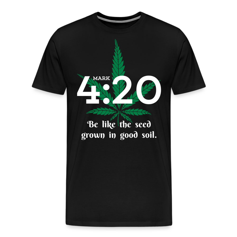 Mark 4:20 Shirt | Premium Mens Graphic Tee - black