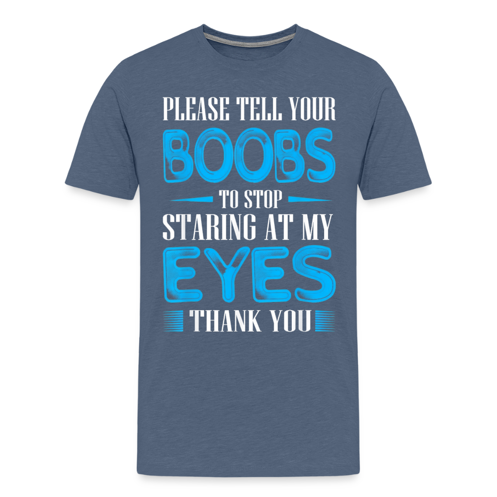 Stop Staring - heather blue