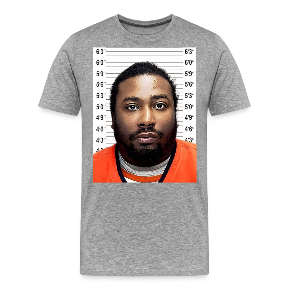 Ol' Dirty Bastard Mugshot Shirt | Premium Mens Graphic Tee - heather gray