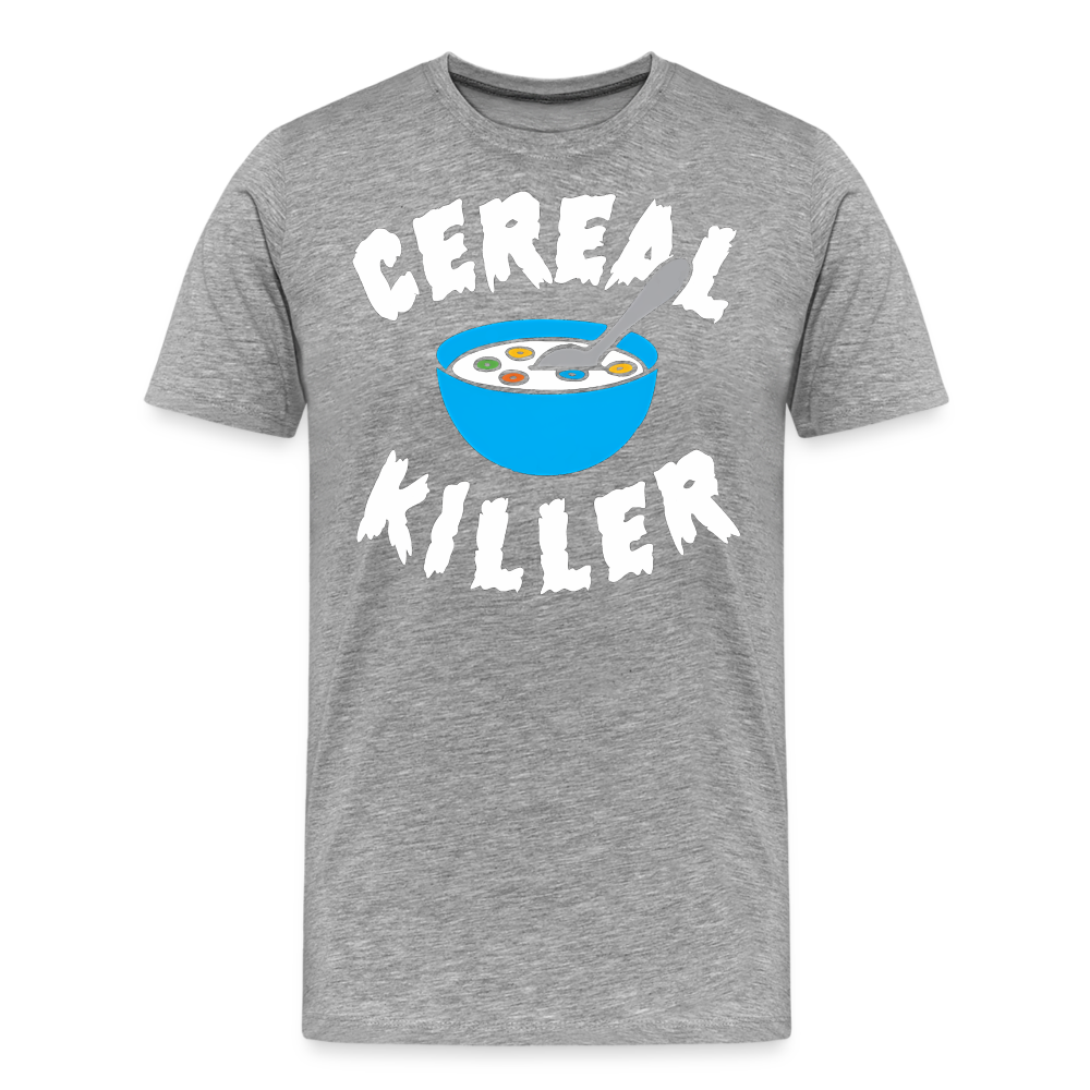 Cereal Killer Shirt | Premium Mens Graphic Tee - heather gray