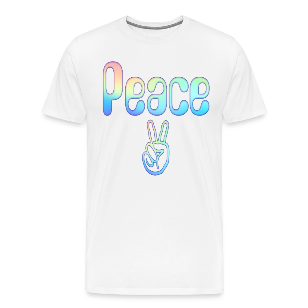 Peace Shirt | Premium Mens Graphic Tee - white