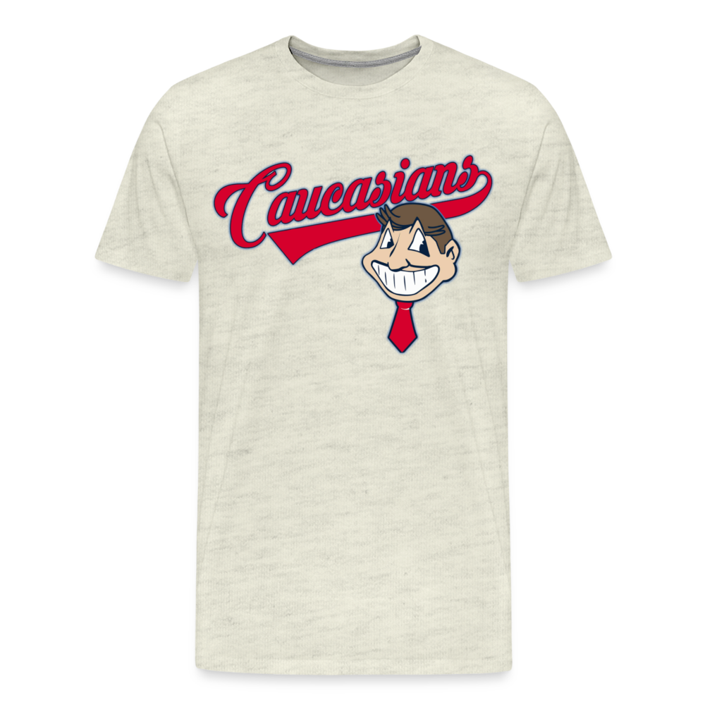 Caucasians Shirt | Premium Mens Graphic Tee - heather oatmeal