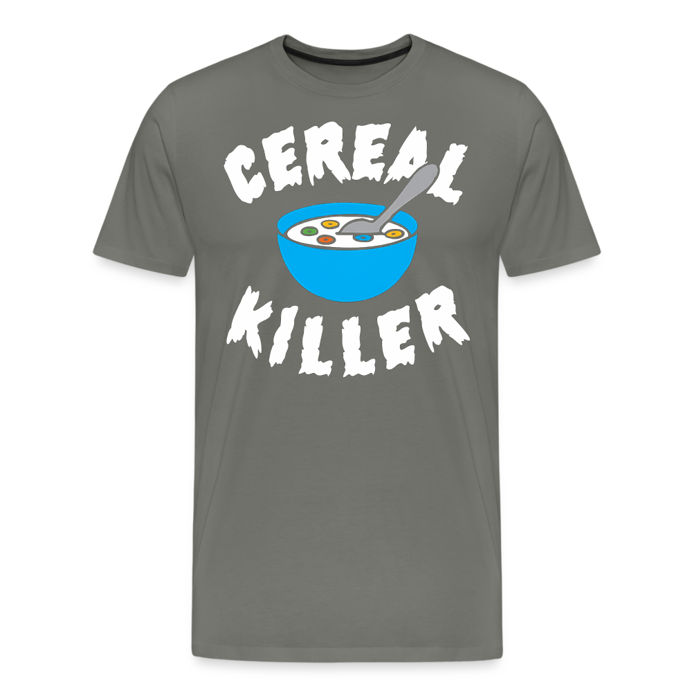 Cereal Killer Shirt | Premium Mens Graphic Tee - asphalt gray