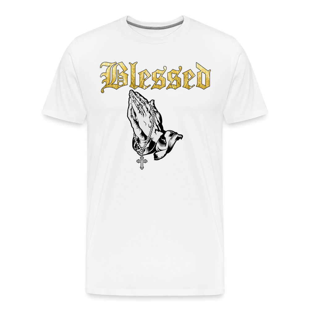 Blessed Shirt | Premium Mens Graphic Tee - white