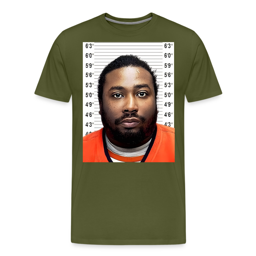 Ol' Dirty Bastard Mugshot Shirt | Premium Mens Graphic Tee - olive green