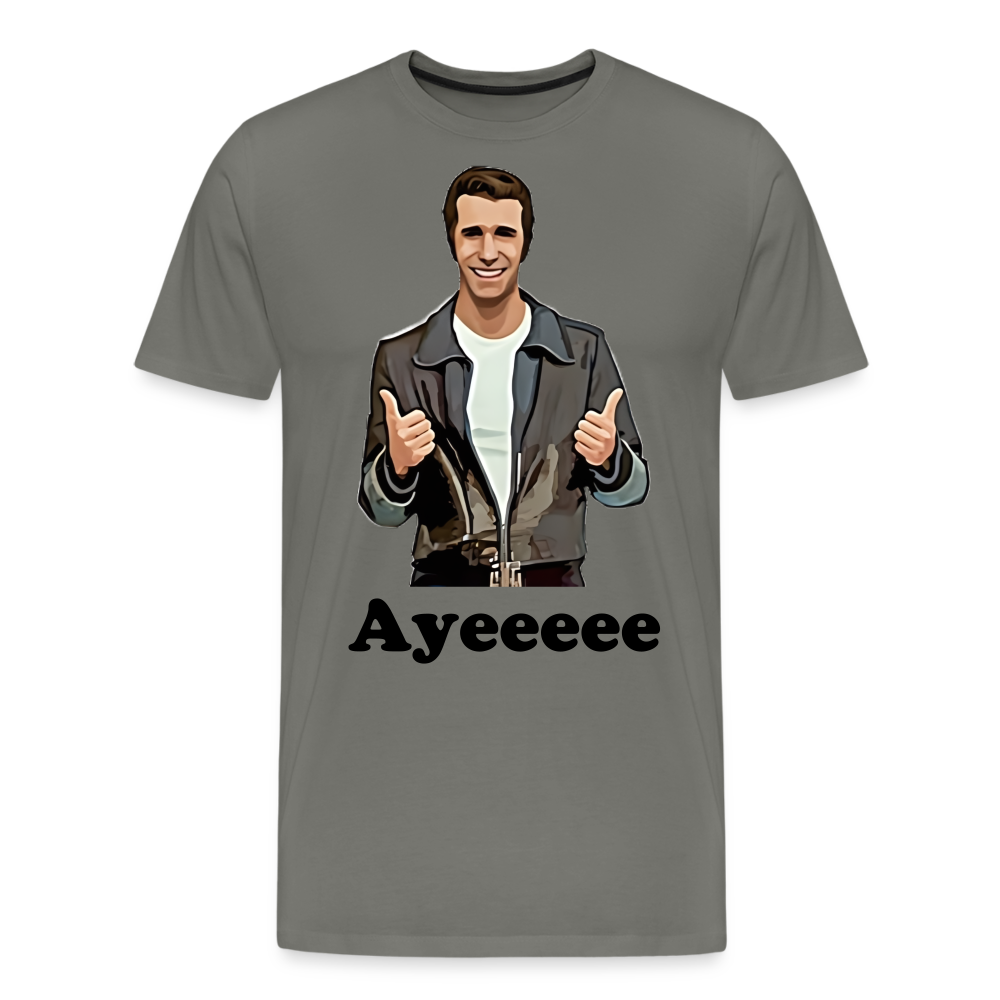 The Fonz Shirt | Premium Mens Graphic Tee - asphalt gray