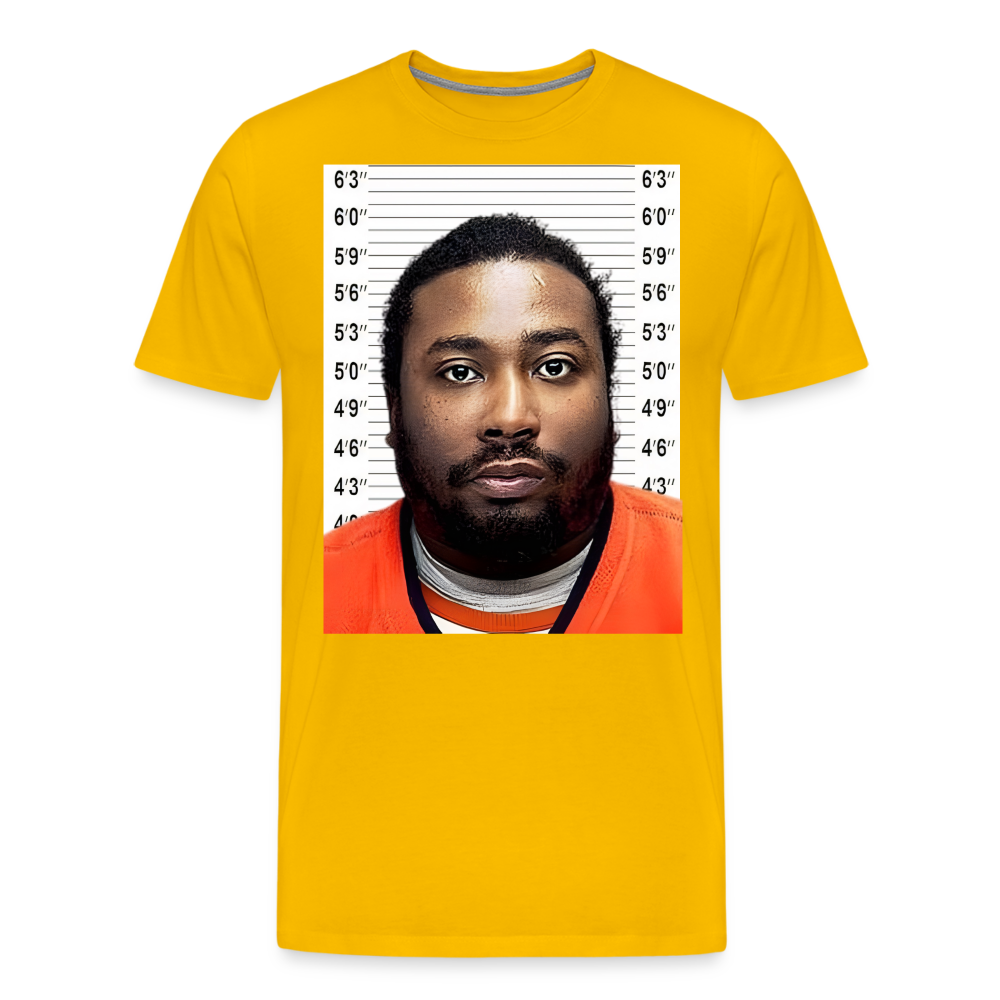 Ol' Dirty Bastard Mugshot Shirt | Premium Mens Graphic Tee - sun yellow