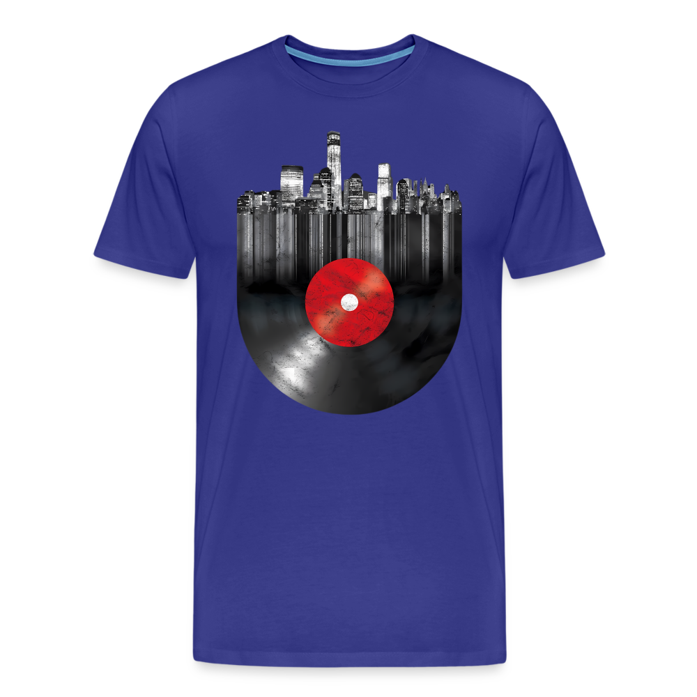Record City Skyline v3 Shirt | Premium Mens Graphic Tee - royal blue