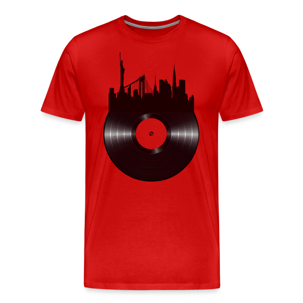 Record City Skyline v2 Shirt - red