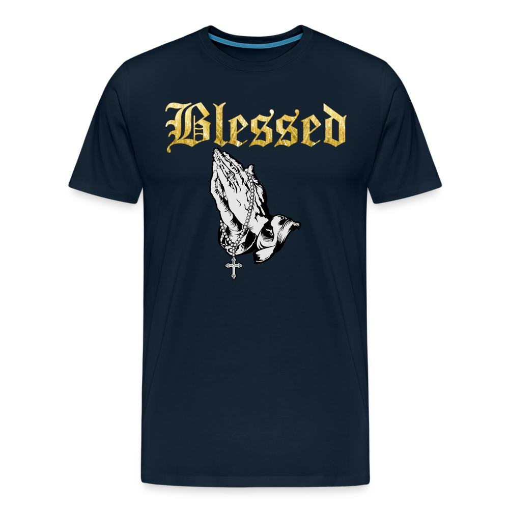 Blessed Shirt | Premium Mens Graphic Tee - deep navy