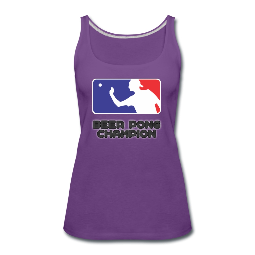 Beer Pong Champion - Women's Premium Tank Top from fluentclothing.com