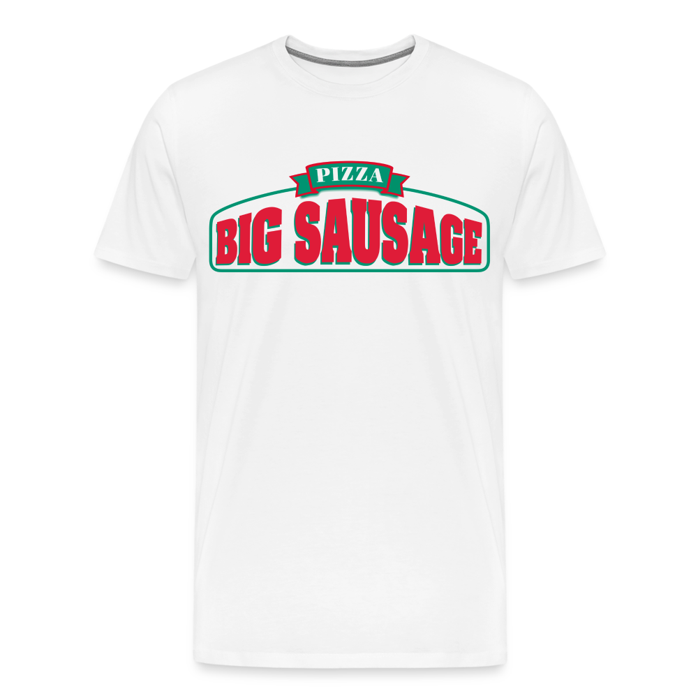 Big Sausage Pizza - Men's Premium T-Shirt from fluentclothing.com