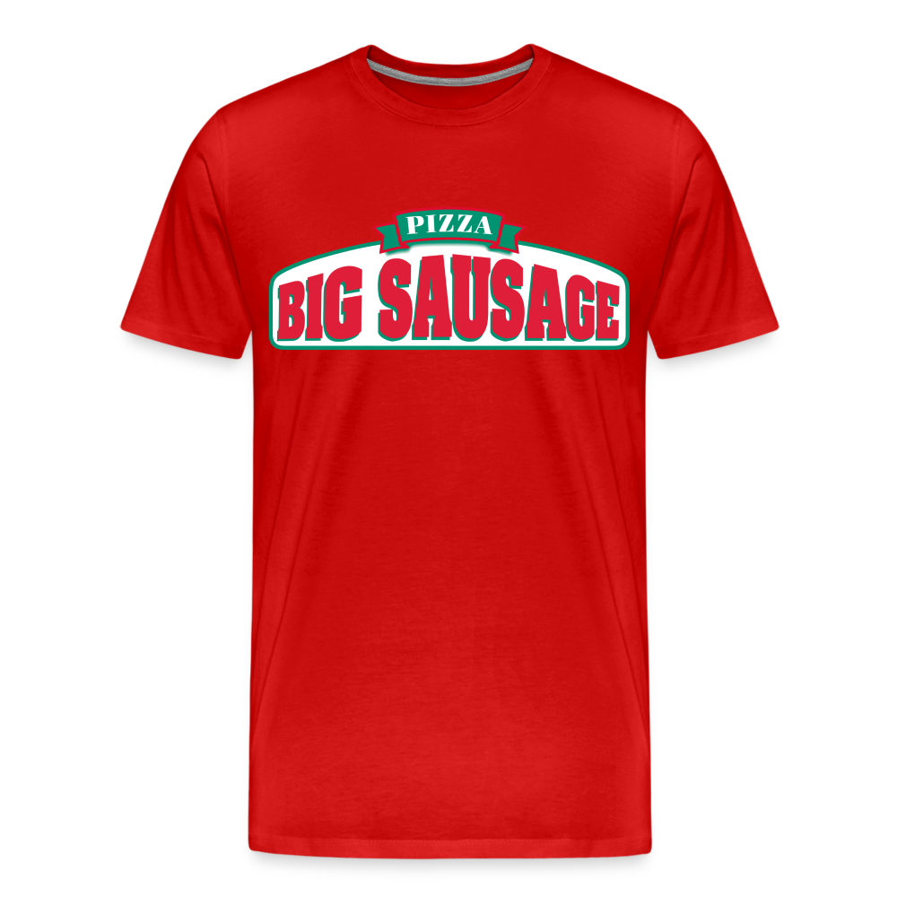 Big Sausage Pizza - Men's Premium T-Shirt from fluentclothing.com