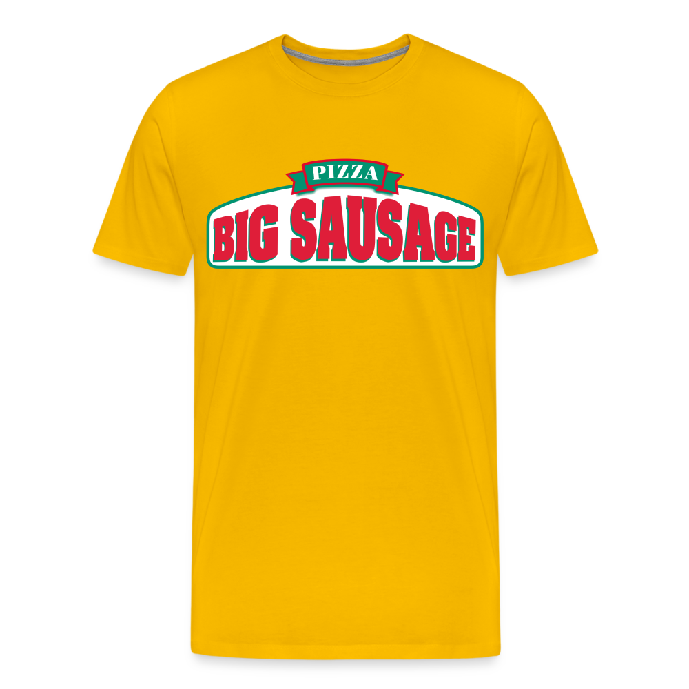 Big Sausage Pizza - Men's Premium T-Shirt from fluentclothing.com