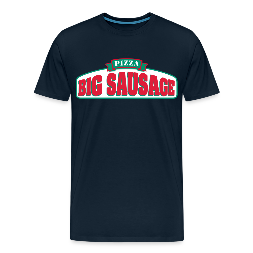 Big Sausage Pizza - Men's Premium T-Shirt from fluentclothing.com