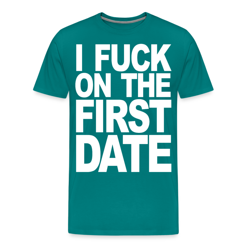 First Date - Men's Premium T-Shirt from fluentclothing.com