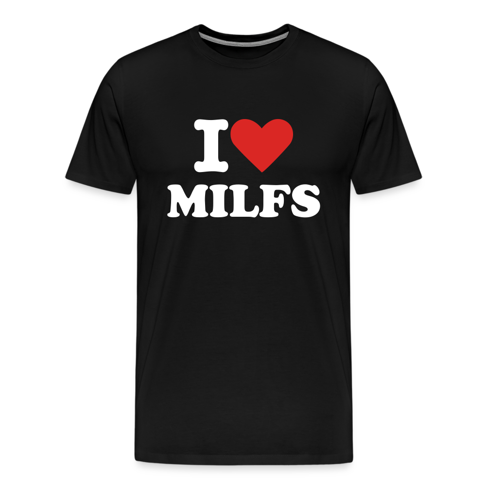 I Love MILFs - Men's Premium T-Shirt from fluentclothing.com