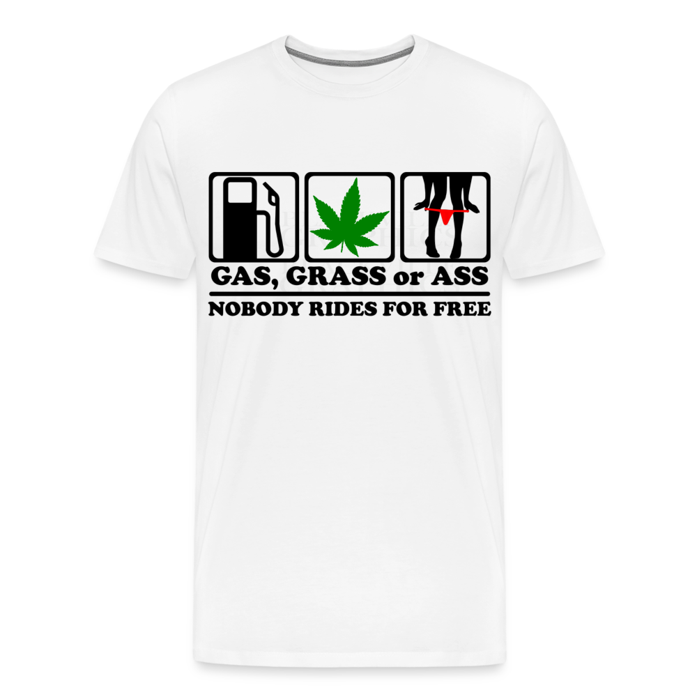 Nobody Rides for Free - Men's Premium T-Shirt from fluentclothing.com