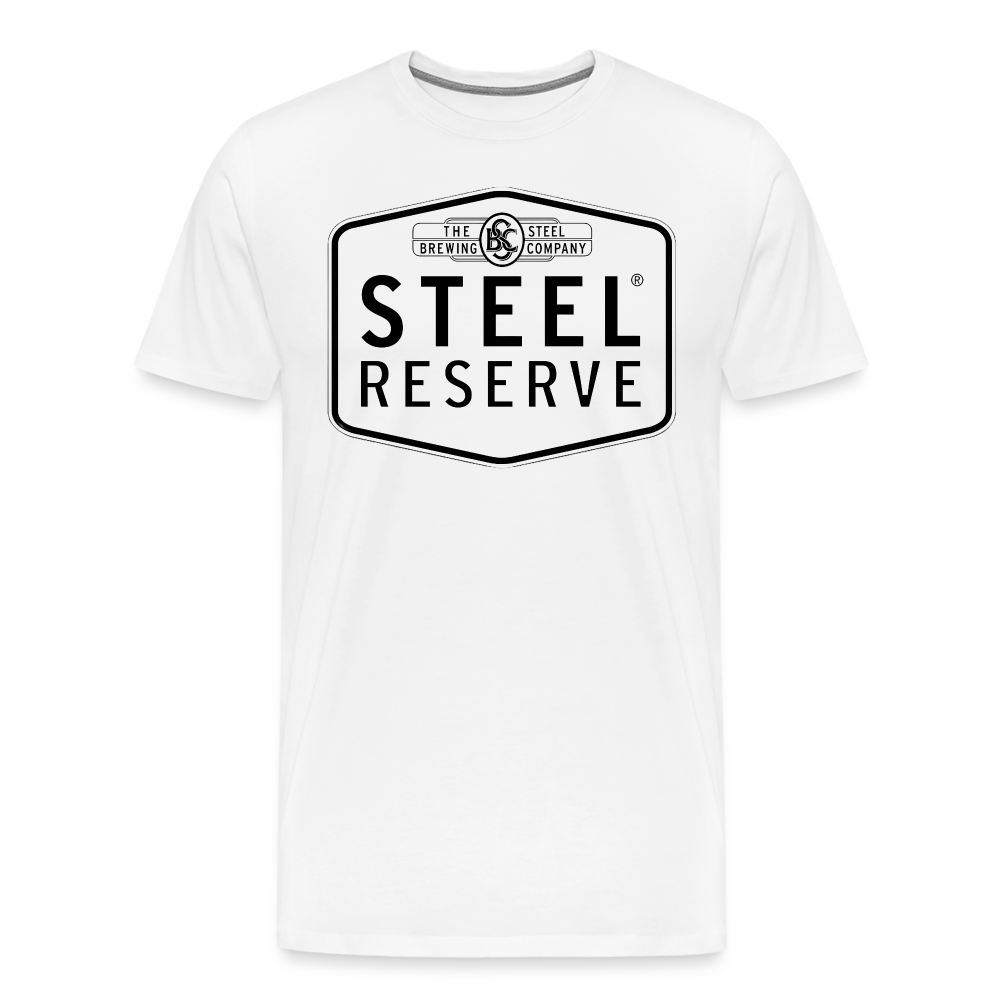 Steel Reserve Shirt | Premium Mens Graphic Tee - white