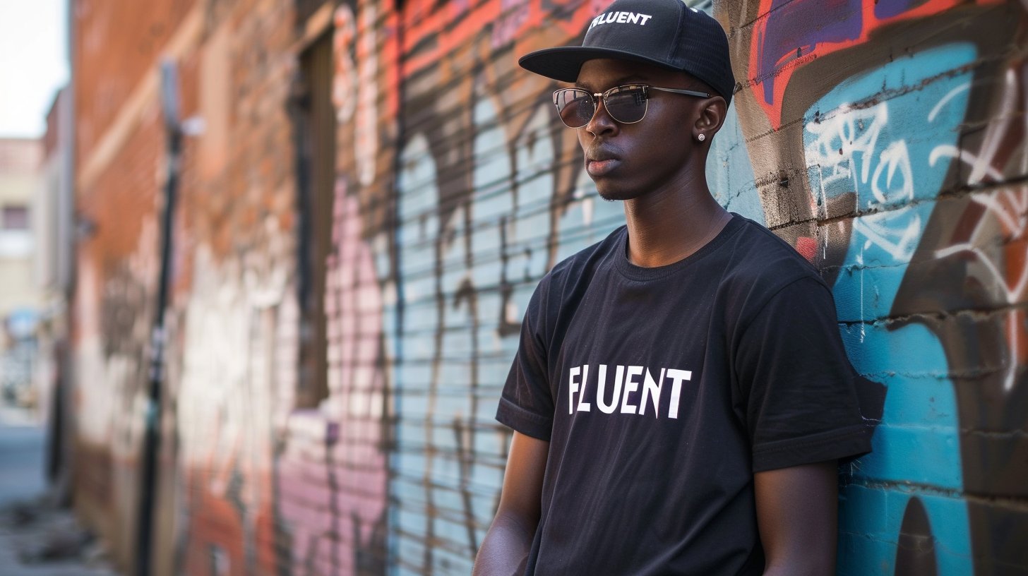 People wearing a custom Hip Hop product collection from FLUENT.