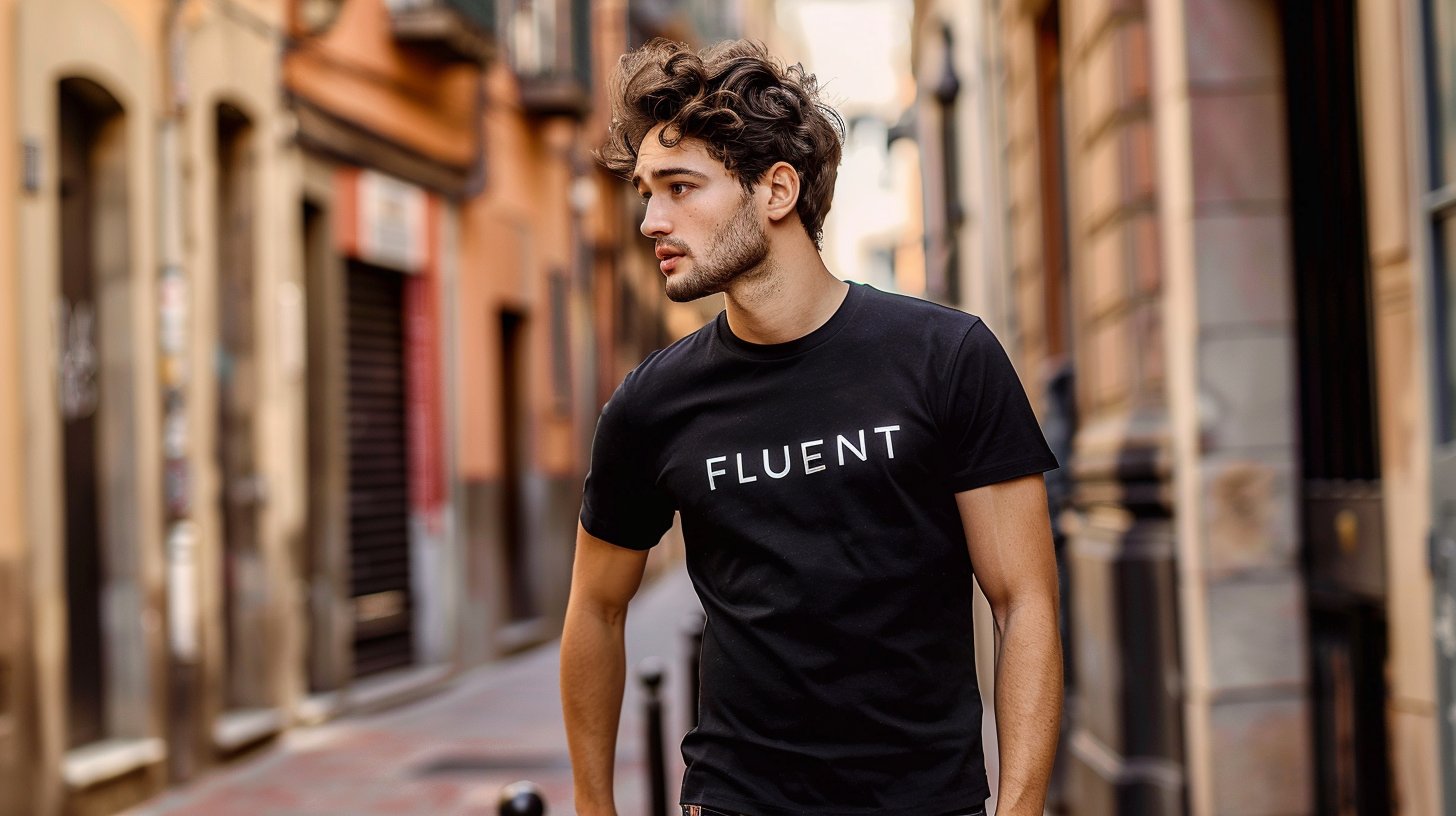 People wearing a custom Men product collection from FLUENT.
