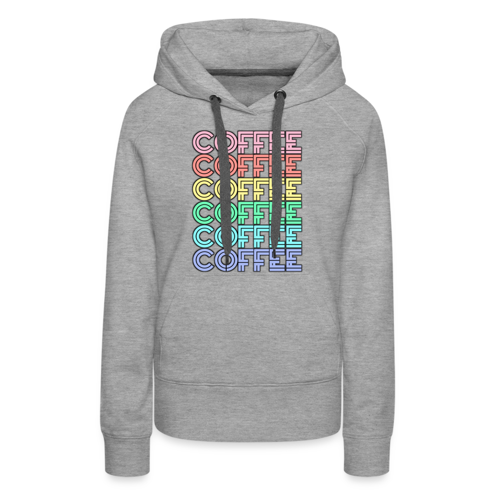 Coffee Hoodie | Premium Womens Graphic Sweatshirt - heather grey