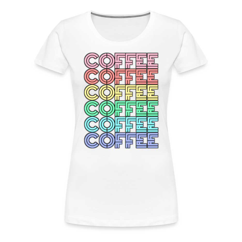 Coffee Shirt | Premium Womens Graphic Tee - white