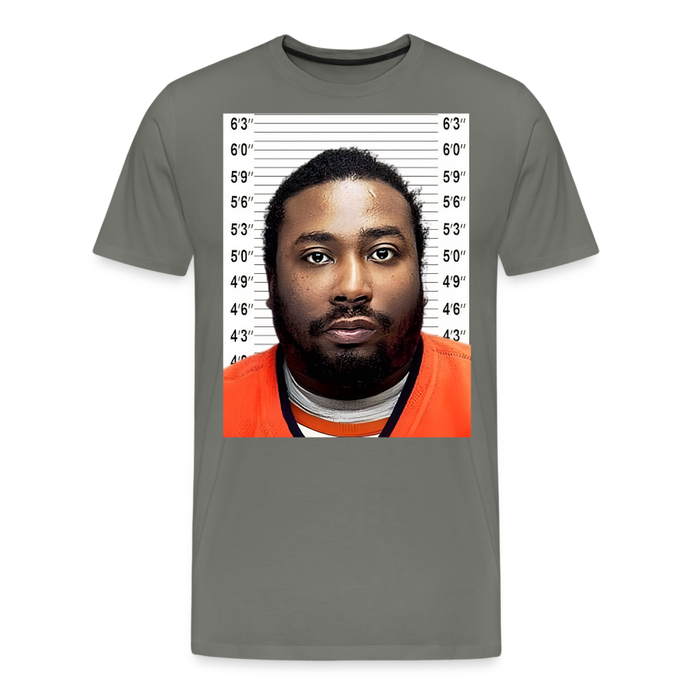 Ol' Dirty Bastard Mugshot Shirt | Premium Mens Graphic Tee - asphalt gray