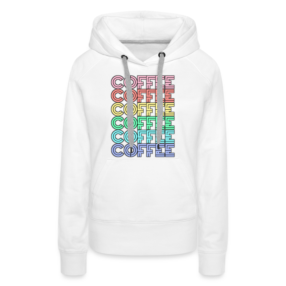 Coffee Hoodie | Premium Womens Graphic Sweatshirt - white