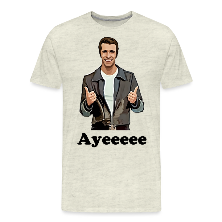 The Fonz Shirt | Premium Mens Graphic Tee - heather oatmeal