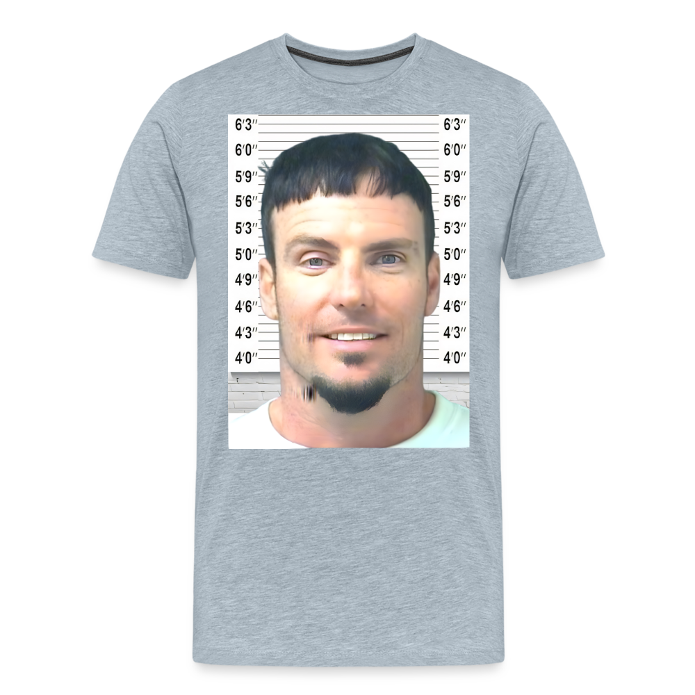 Vanilla Ice Mugshot Shirt | Premium Mens Graphic Tee - heather ice blue