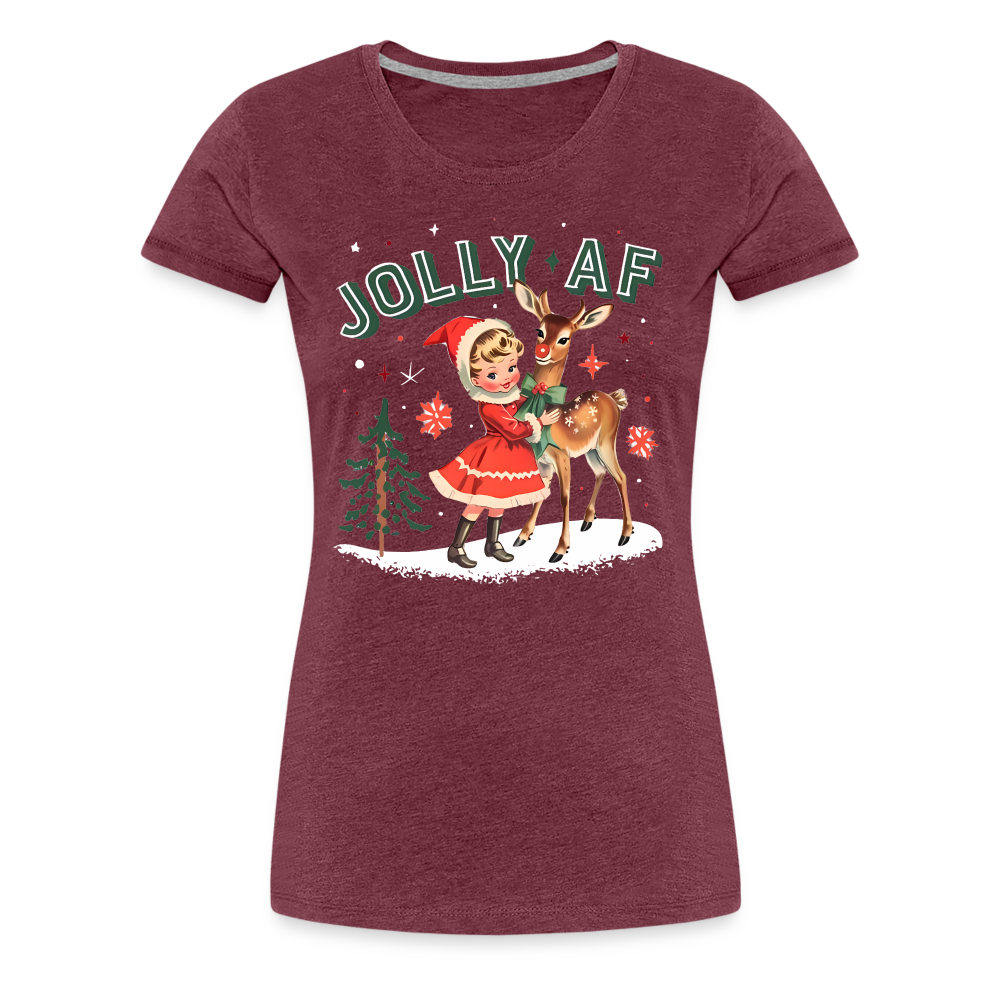 Jolly AF - heather burgundy