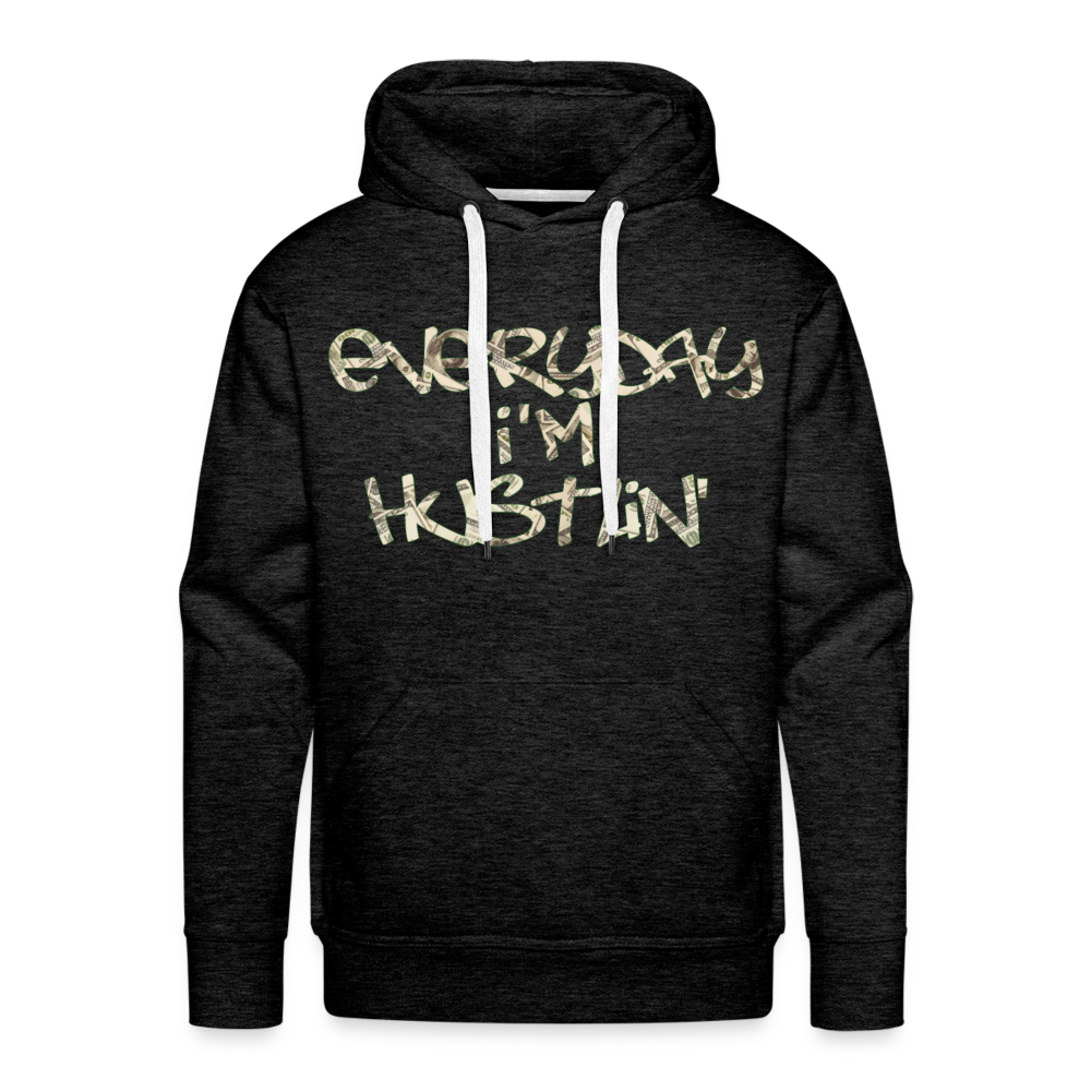 Everyday I'm Hustlin Hoodie | Premium Mens Graphic Sweatshirt - charcoal grey