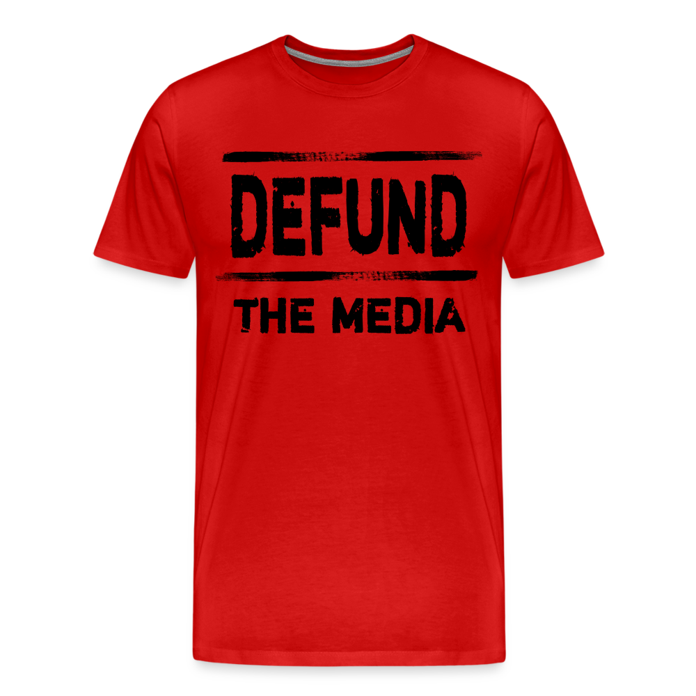 Defund The Media Shirt | Premium Mens Graphic Tee - red