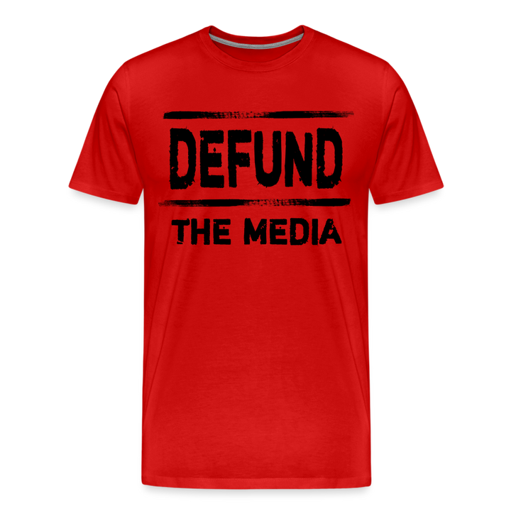Defund The Media Shirt | Premium Mens Graphic Tee - red