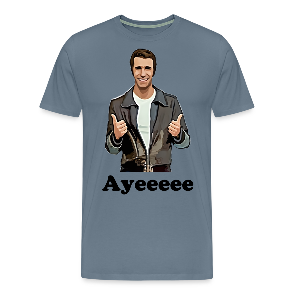 The Fonz Shirt | Premium Mens Graphic Tee - steel blue
