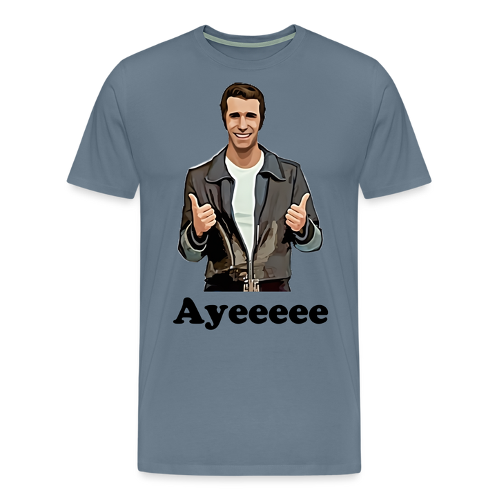 The Fonz Shirt | Premium Mens Graphic Tee - steel blue