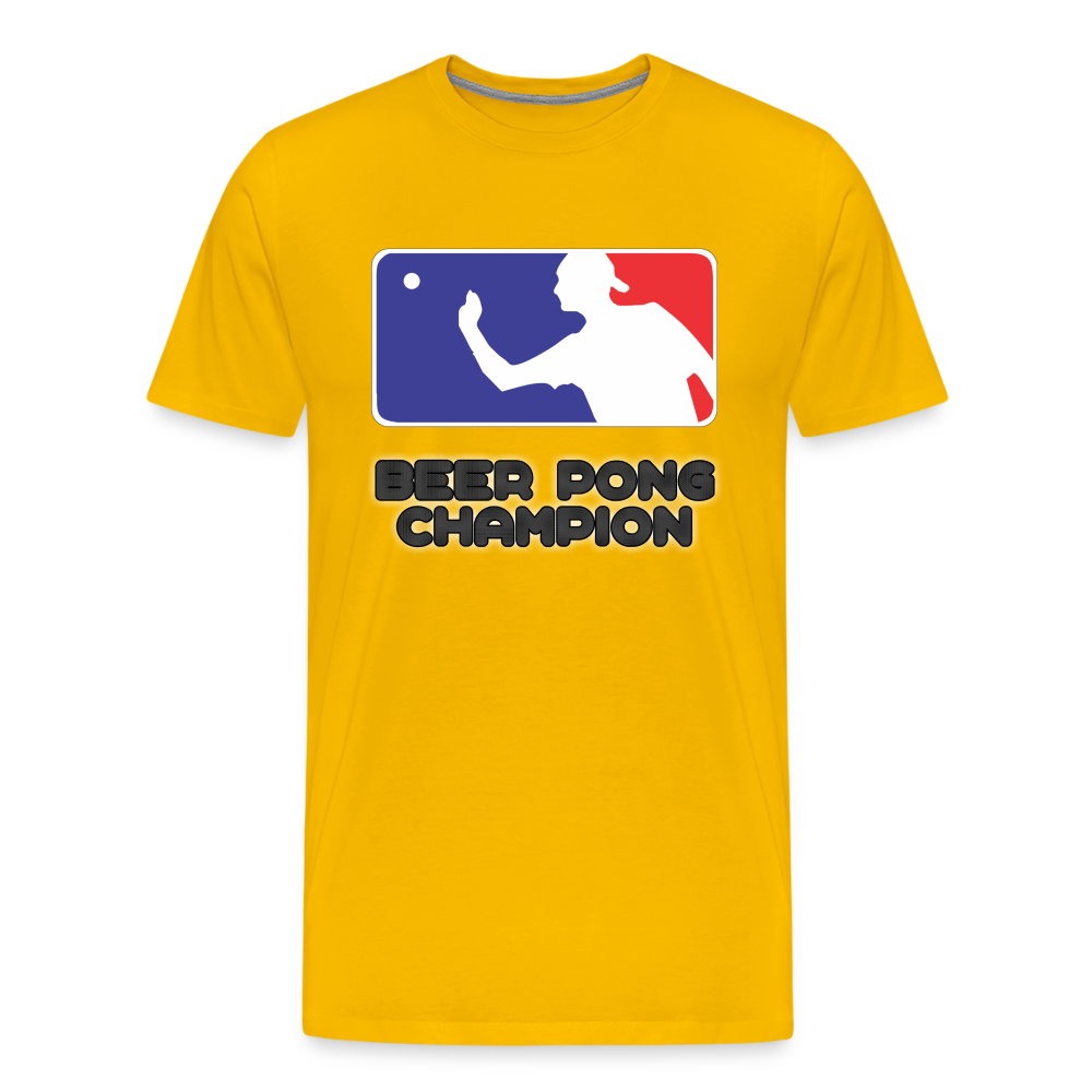 Beer Pong Champion Shirt | Premium Mens Graphic Tee - sun yellow