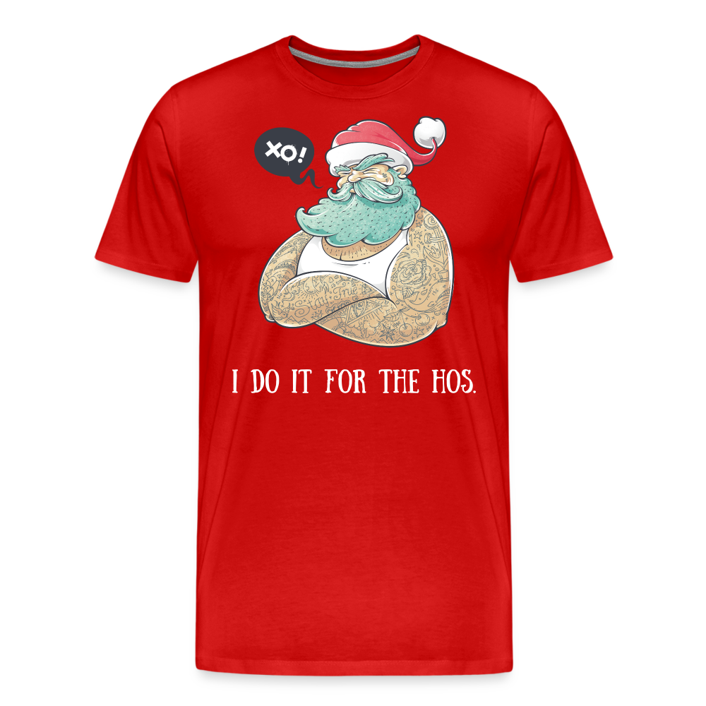 I Do It For The Hos Shirt | Premium Mens Graphic Tee - red