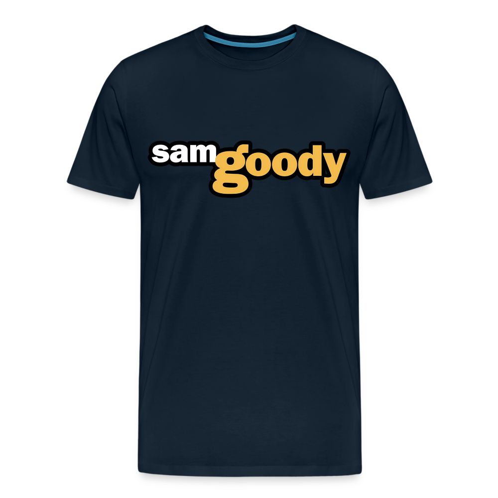 Sam Goody Shirt | Premium Mens Graphic Tee - deep navy