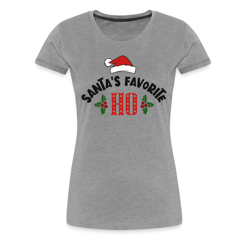 Santa's Favorite Ho Shirt | Premium Womens Graphic Tee - heather gray