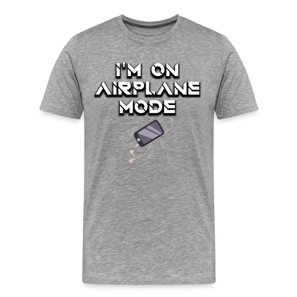 Airplane Mode Shirt | Premium Mens Graphic Tee - heather gray
