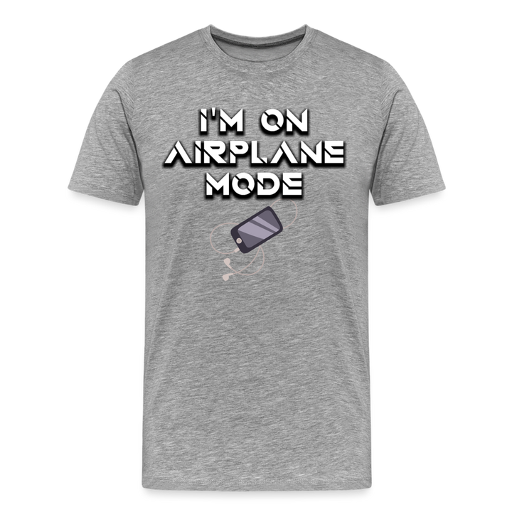 Airplane Mode Shirt | Premium Mens Graphic Tee - heather gray