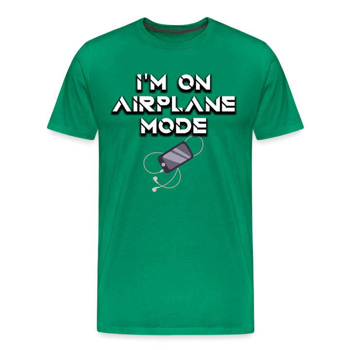 Airplane Mode Shirt | Premium Mens Graphic Tee - kelly green